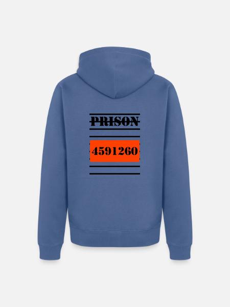 jail - Unisex Premium Organic Zip Hoodie - stone blue