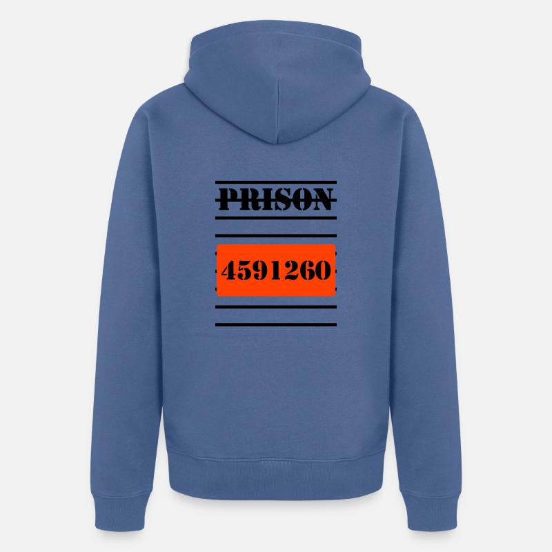 prison - Veste à capuche bio Premium Unisexe - bleu pigeon