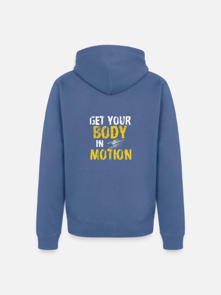 get your body - Unisex Premium Bio Zip Hoodie - Taubenblau