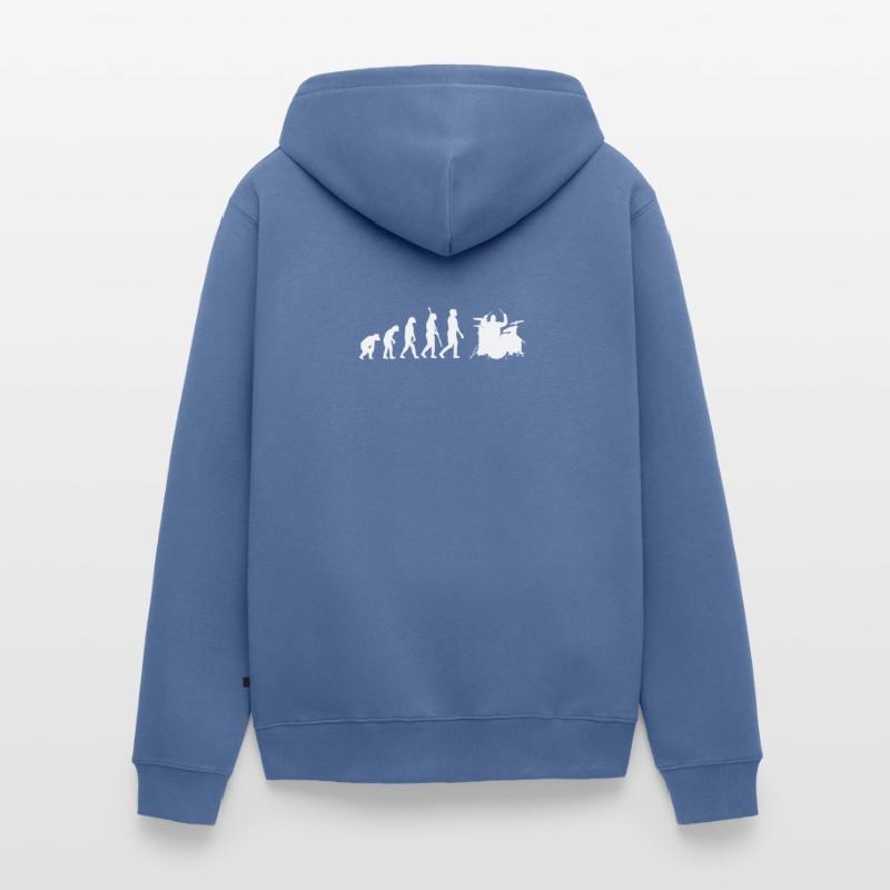 Drummer Evolution Development Drums Unisex Premium Organic Zip Hoodie