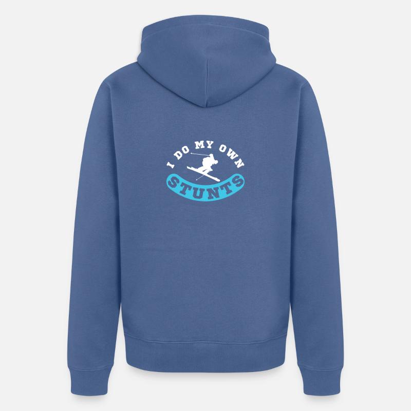 ski - Veste à capuche bio Premium Unisexe - bleu pigeon
