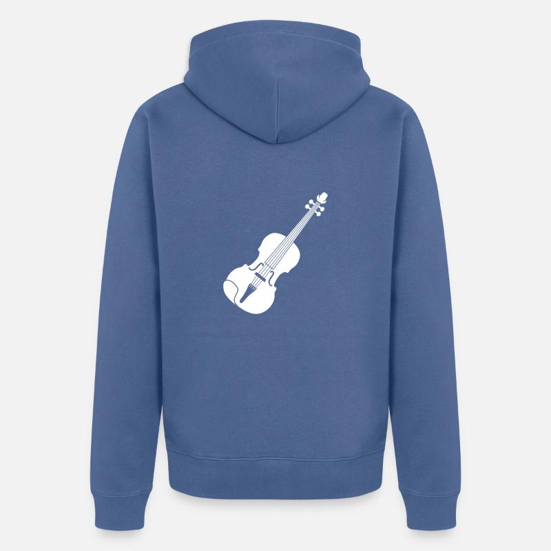 Violon violon - Veste à capuche bio Premium Unisexe - bleu pigeon