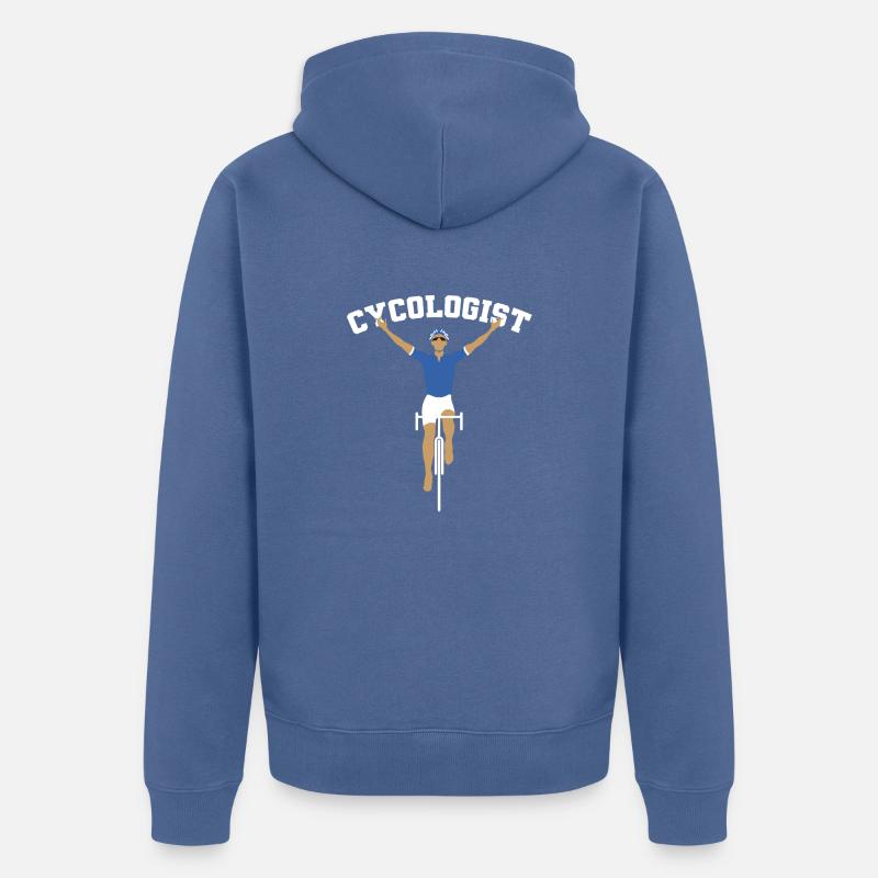 Cycle de cycologue - Veste à capuche bio Premium Unisexe - bleu pigeon