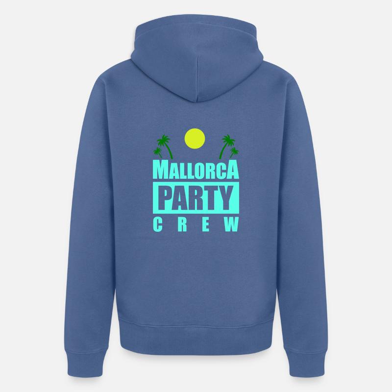 Mallorca Party Crew - Veste à capuche bio Premium Unisexe - bleu pigeon