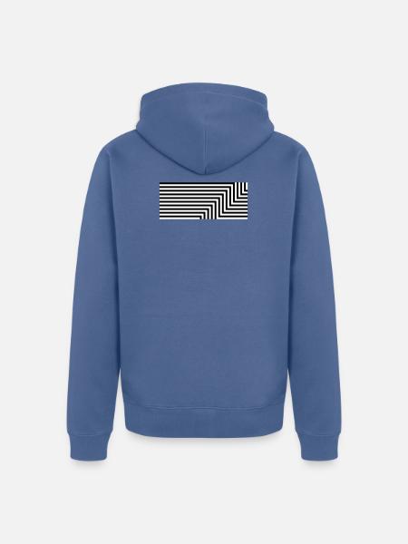 bend on the lines - Unisex Premium Organic Zip Hoodie - stone blue