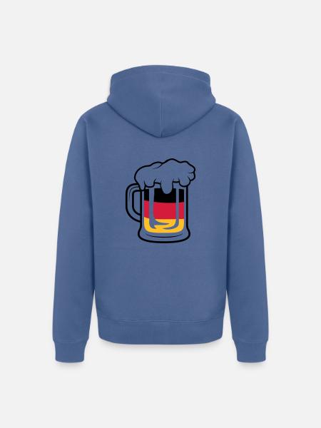 Germany Maßkrug - Unisex Premium Organic Zip Hoodie - stone blue