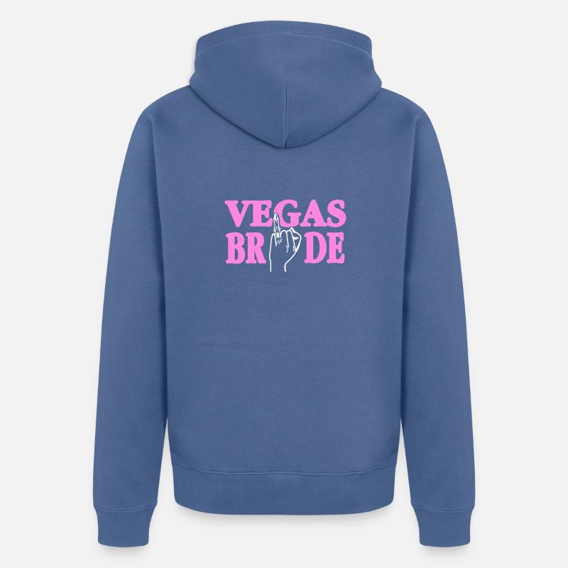 Mariée de Vegas - Veste à capuche bio Premium Unisexe - bleu pigeon