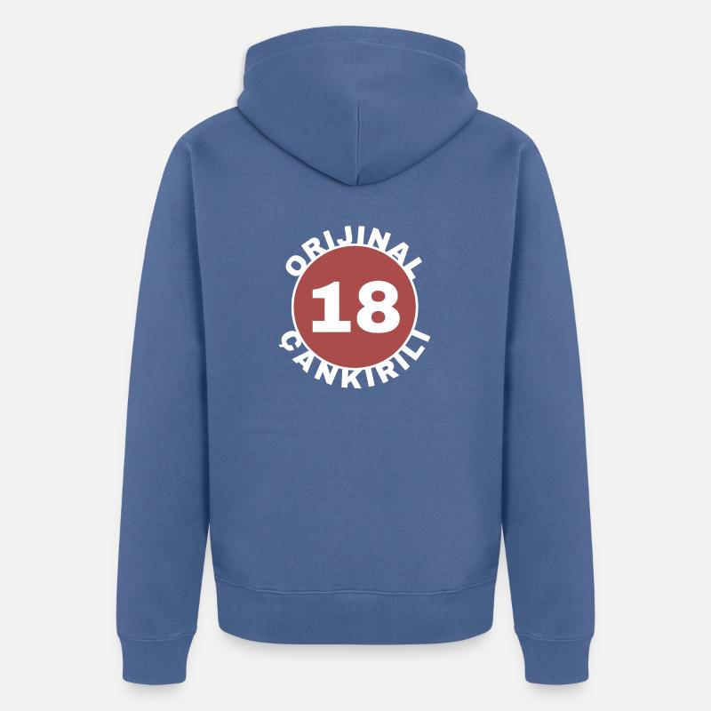 Cankiri - Veste à capuche bio Premium Unisexe - bleu pigeon