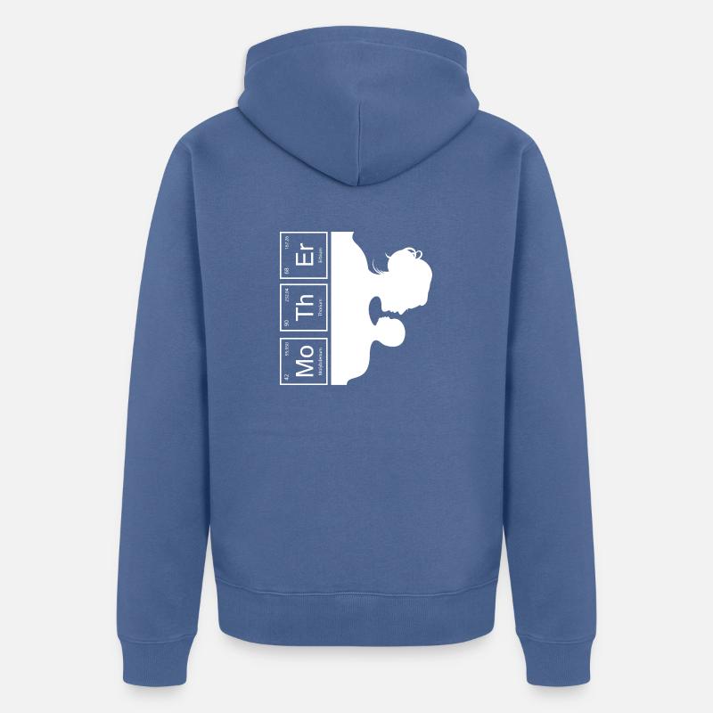 Mother Periodic Table - Veste à capuche bio Premium Unisexe - bleu pigeon