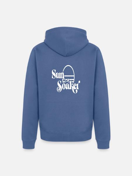 Sun Soaker Sun Beach Vacances - Veste à capuche bio Premium Unisexe - bleu pigeon