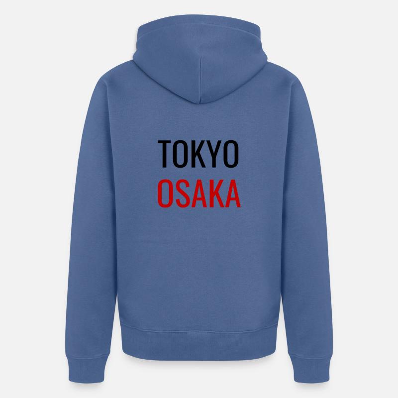 Tokyo Osaka Design Japon - Veste à capuche bio Premium Unisexe - bleu pigeon