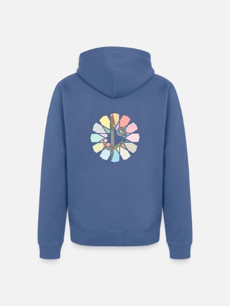 Elif Vav - Unisex Premium Bio Zip Hoodie - Taubenblau