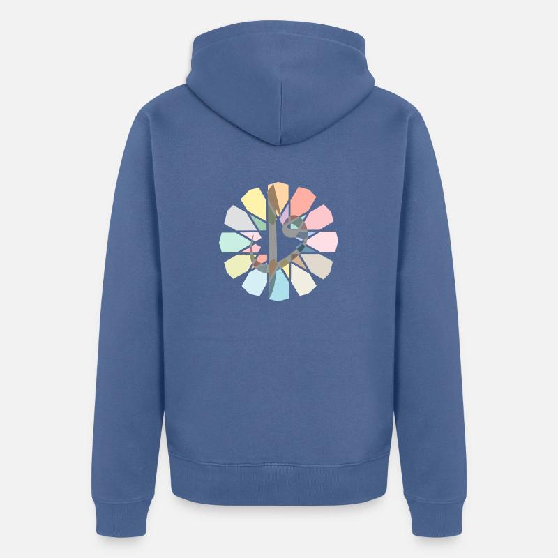 Elif Vav - Unisex Premium Bio Zip Hoodie - Taubenblau