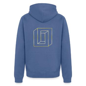 optique - Veste à capuche bio Premium Unisexe - bleu pigeon - Dos - Nico (187cm)