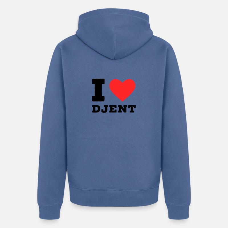 J’adore le djent - Veste à capuche bio Premium Unisexe - bleu pigeon