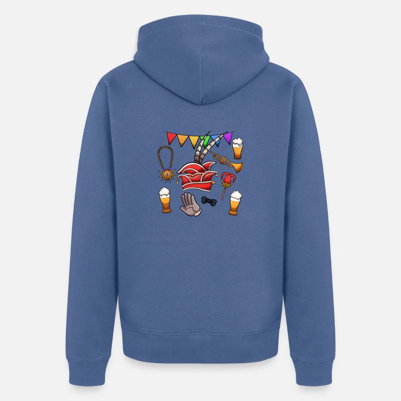 Éléments du carnaval néerlandais - Veste à capuche bio Premium Unisexe - bleu pigeon