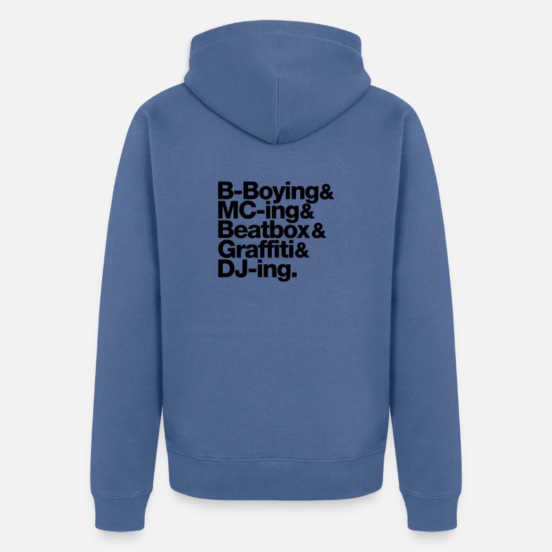 Hip Hop Five Elements noir - Veste à capuche bio Premium Unisexe - bleu pigeon