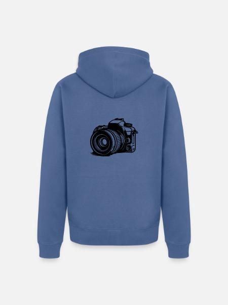 Fotograf Fotografieren Fotografie Kamera - Unisex Premium Bio Zip Hoodie - Taubenblau