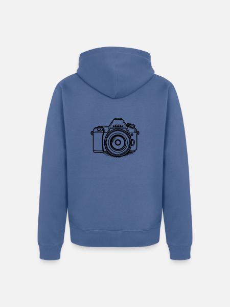 Fotograf Fotografieren Fotografie Kamera - Unisex Premium Bio Zip Hoodie - Taubenblau