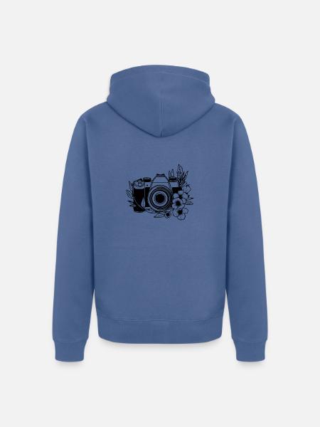 Fotograf Fotografieren Fotografie Kamera - Unisex Premium Bio Zip Hoodie - Taubenblau