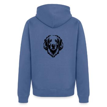 Golden retriever - Veste à capuche bio Premium Unisexe - bleu pigeon - Dos - Nico (187cm)