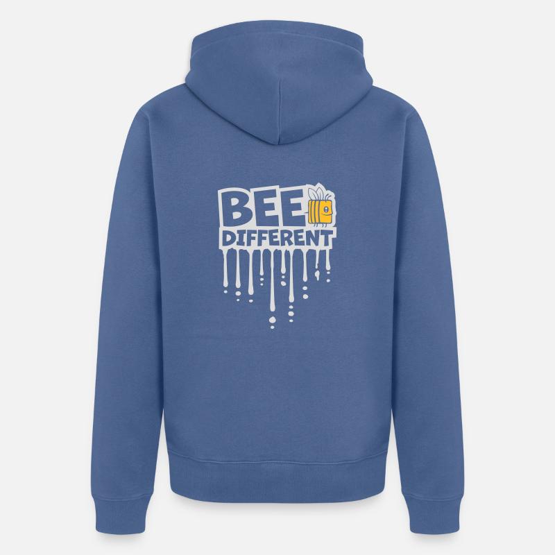 bee citation différente - Veste à capuche bio Premium Unisexe - bleu pigeon