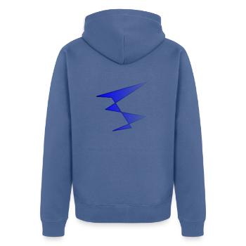 Art bleu - Veste à capuche bio Premium Unisexe - bleu pigeon - Dos - Nico (187cm)