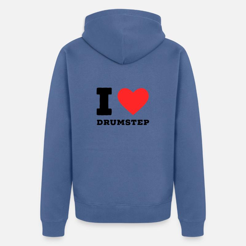 J’adore le drumstep - Veste à capuche bio Premium Unisexe - bleu pigeon