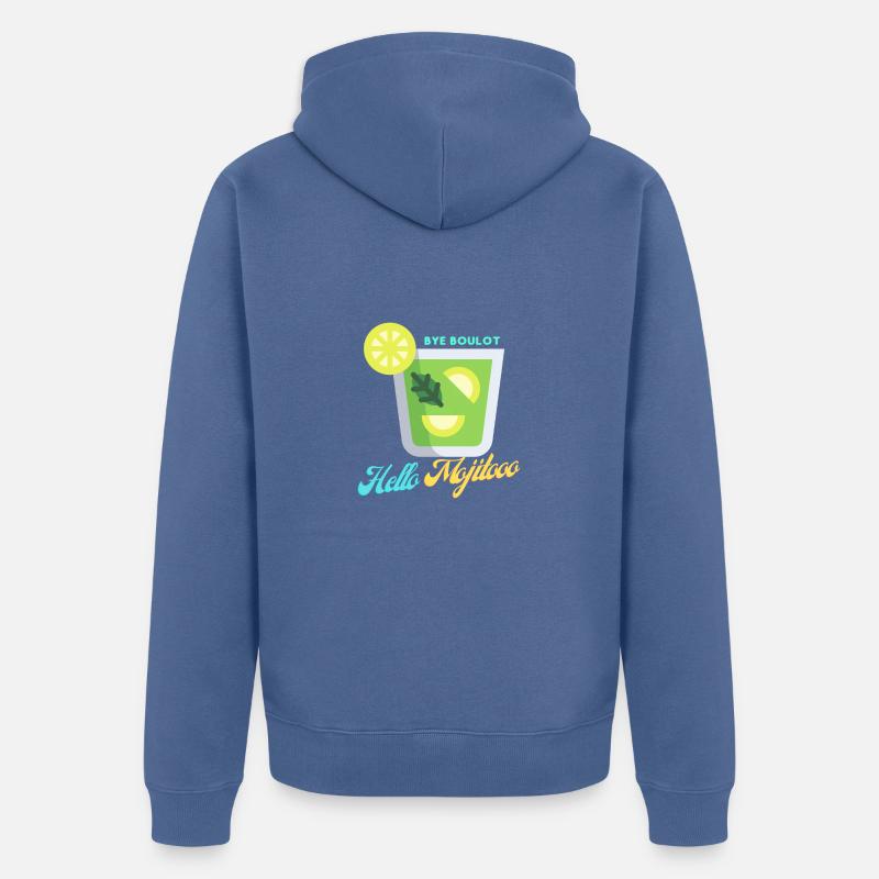Hello mojito - Veste à capuche bio Premium Unisexe - bleu pigeon