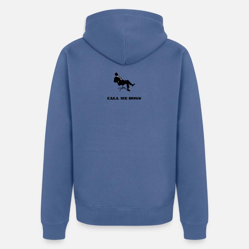 patron - Veste à capuche bio Premium Unisexe - bleu pigeon