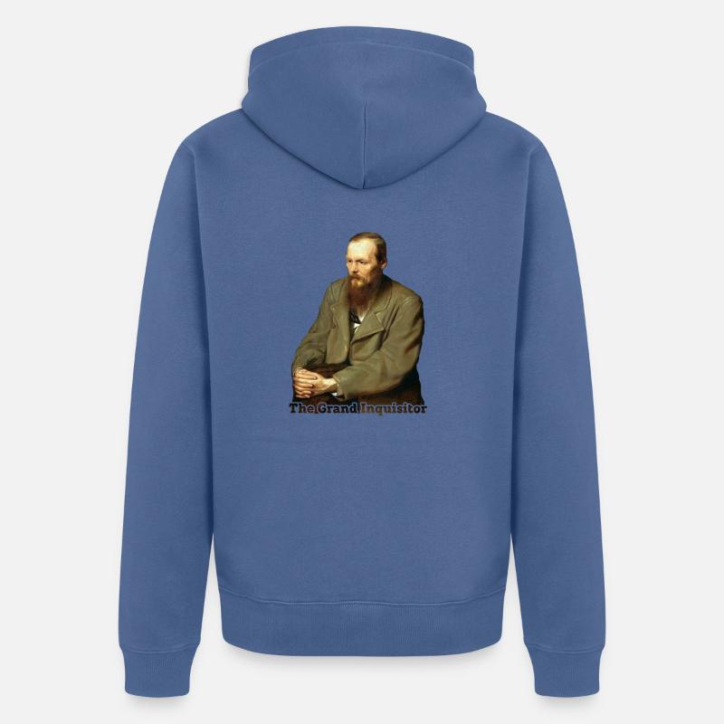 Le Grand Inquisiteur - Veste à capuche bio Premium Unisexe - bleu pigeon