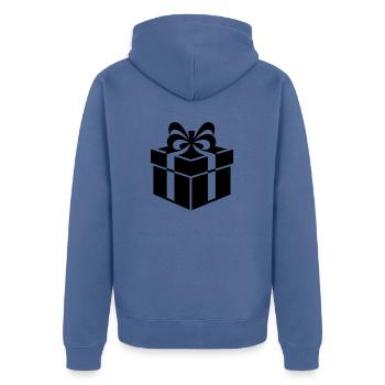 Occasion Express - Veste à capuche bio Premium Unisexe - bleu pigeon - Dos - Nico (187cm)