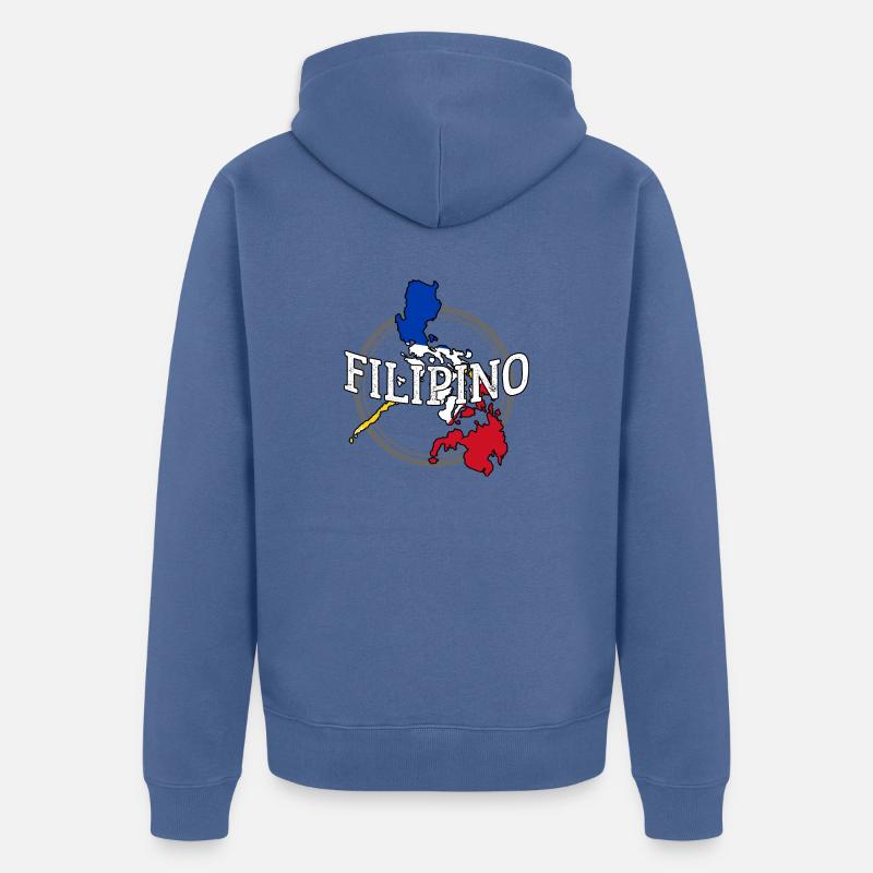 Philippines drapeau philippin fierté je cadeau - Veste à capuche bio Premium Unisexe - bleu pigeon