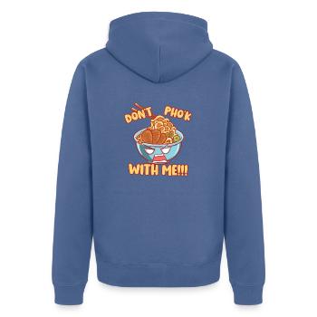 Vietnam Viet Pho Nudeln Vietnamese I Geschenk - Unisex Premium Bio Zip Hoodie - Taubenblau - Hinten - Nico (187cm)