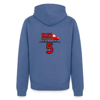Camion - Veste à capuche bio Premium Unisexe - bleu pigeon - Dos - Nico (187cm)
