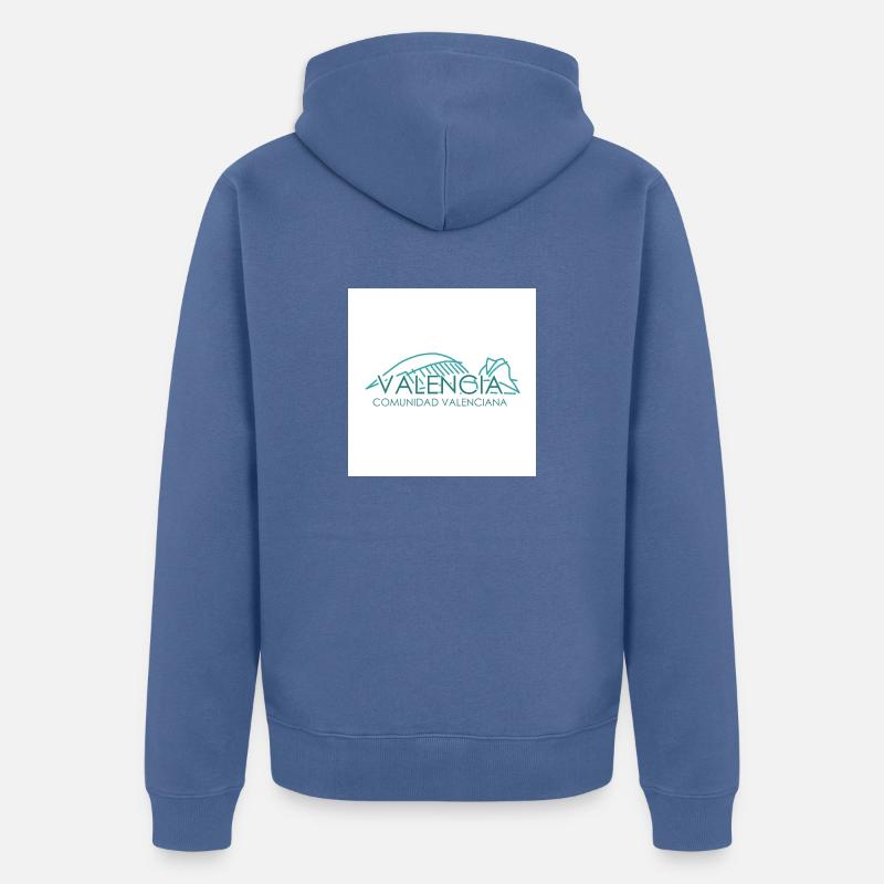 Valenz - Unisex Premium Bio Zip Hoodie - Taubenblau