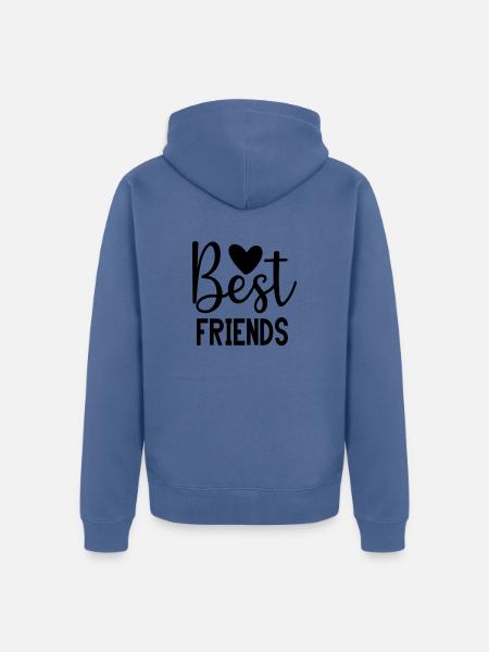 Best Friends - Unisex Premium Bio Zip Hoodie - Taubenblau