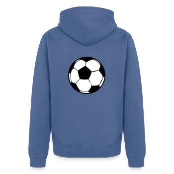ballon soccer foot football sport 2510 - Veste à capuche bio Premium Unisexe - bleu pigeon - Dos - Nico (187cm)