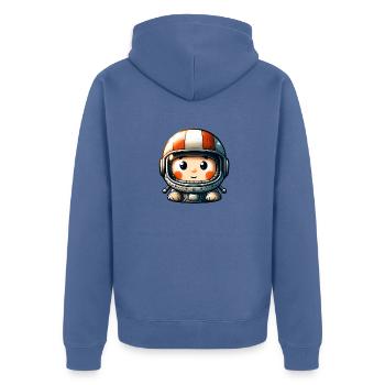 Bébé Astronaute - Exploration Ludique - Veste à capuche bio Premium Unisexe - bleu pigeon - Dos - Nico (187cm)