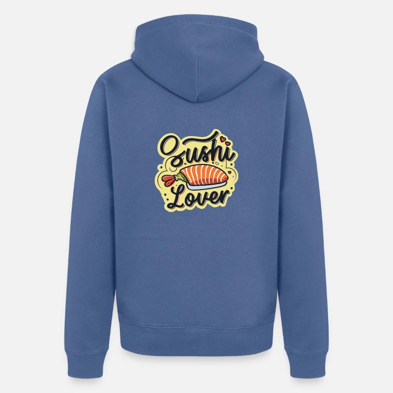 Sushilover - Veste à capuche bio Premium Unisexe - bleu pigeon