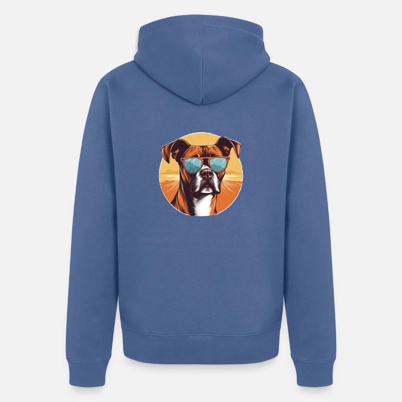 Boxeur 2 - Veste à capuche bio Premium Unisexe - bleu pigeon