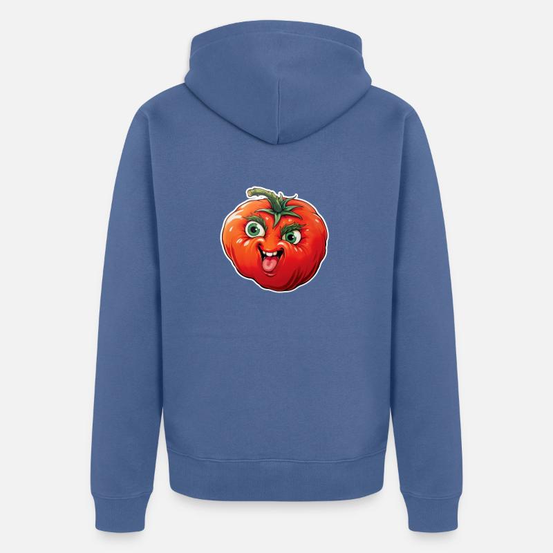 Tomate heureuse - Veste à capuche bio Premium Unisexe - bleu pigeon