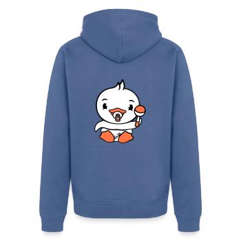 Canard Bébé Enfant Hochet Couche Mignon Sucette - Veste à capuche bio Premium Unisexe - bleu pigeon - Dos - Nico (187cm)