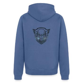 Army War Military Uniform Force Soldier Camouflage - Unisex Premium Organic Zip Hoodie - stone blue - Back - Nico (187cm)