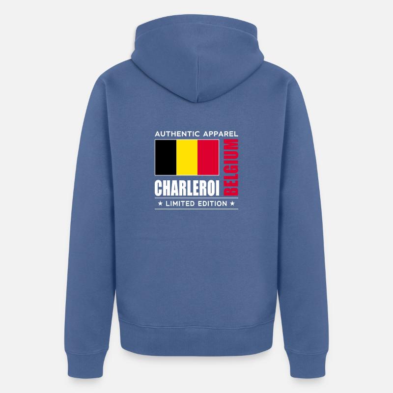 Charleroi - Veste à capuche bio Premium Unisexe - bleu pigeon
