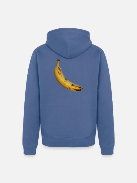 Banane - Unisex Premium Bio Zip Hoodie - Taubenblau