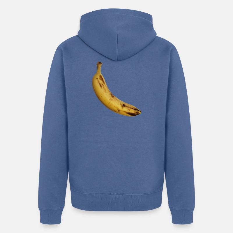 Banane - Unisex Premium Bio Zip Hoodie - Taubenblau