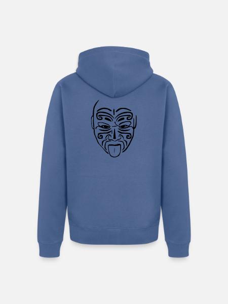 Maori - Unisex Premium Bio Zip Hoodie - Taubenblau