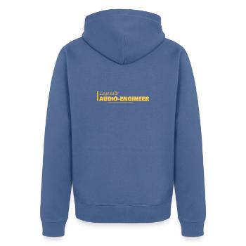 Audio-Engineer als Job - Unisex Premium Bio Zip Hoodie - Taubenblau - Hinten - Nico (187cm)