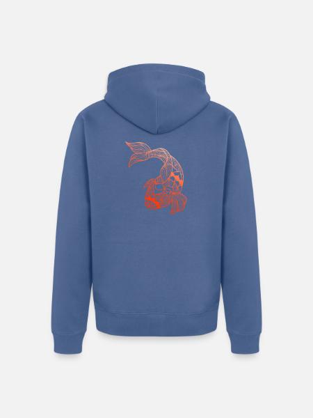 Koi - Unisex Premium Bio Zip Hoodie - Taubenblau